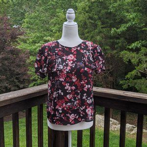 Xhilaration Short Sleeve Floral Blouse
